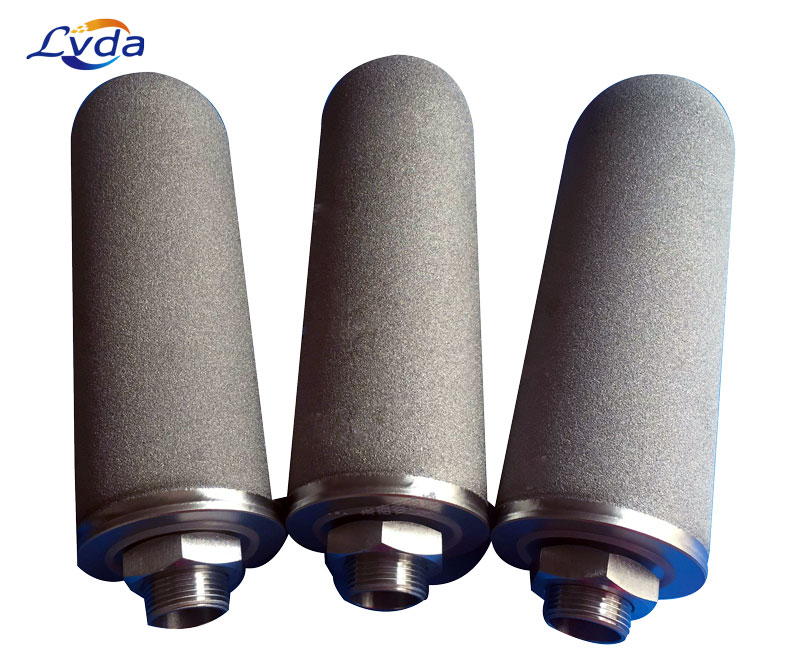 Metal titanium rod filter element