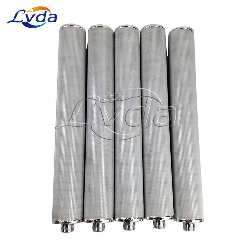 Porous industrial metal filter element
