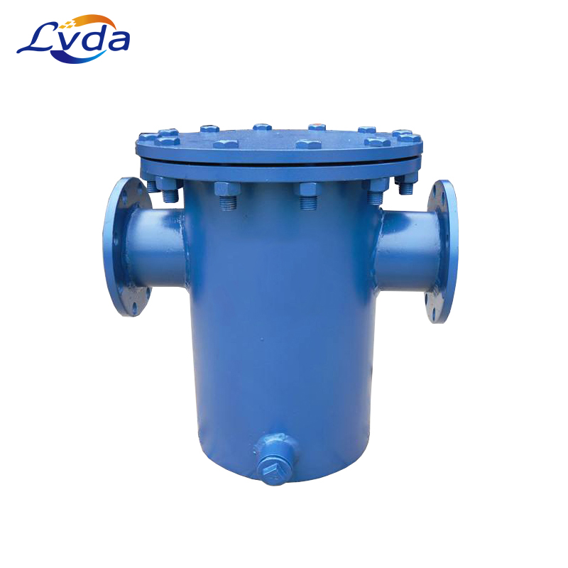 Pipeline basket strainer for multi-media filtration