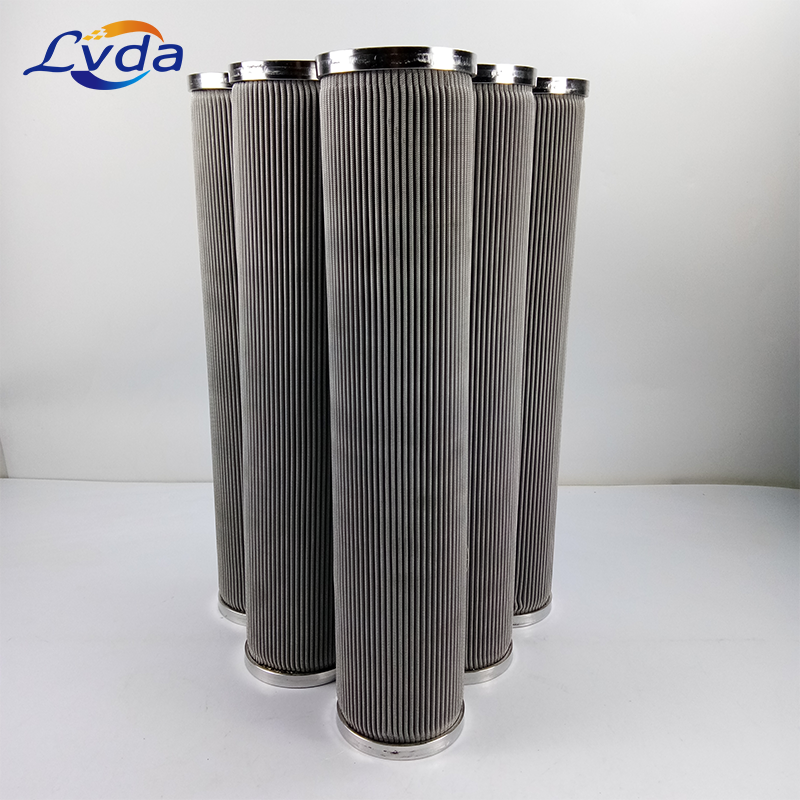 Metal mesh folding wave filter element