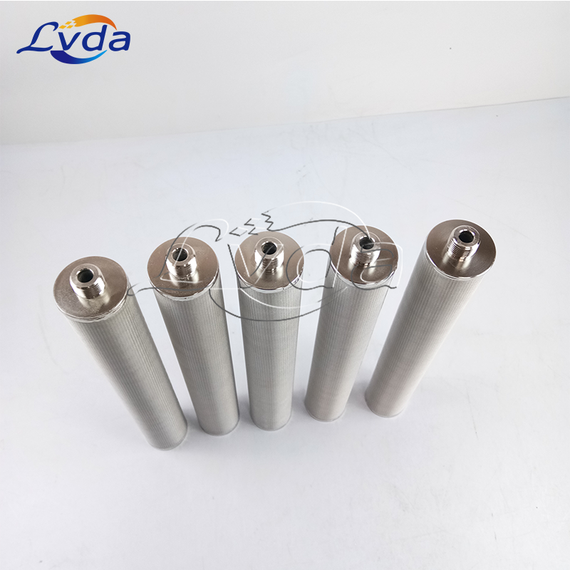 Porous industrial metal filter element