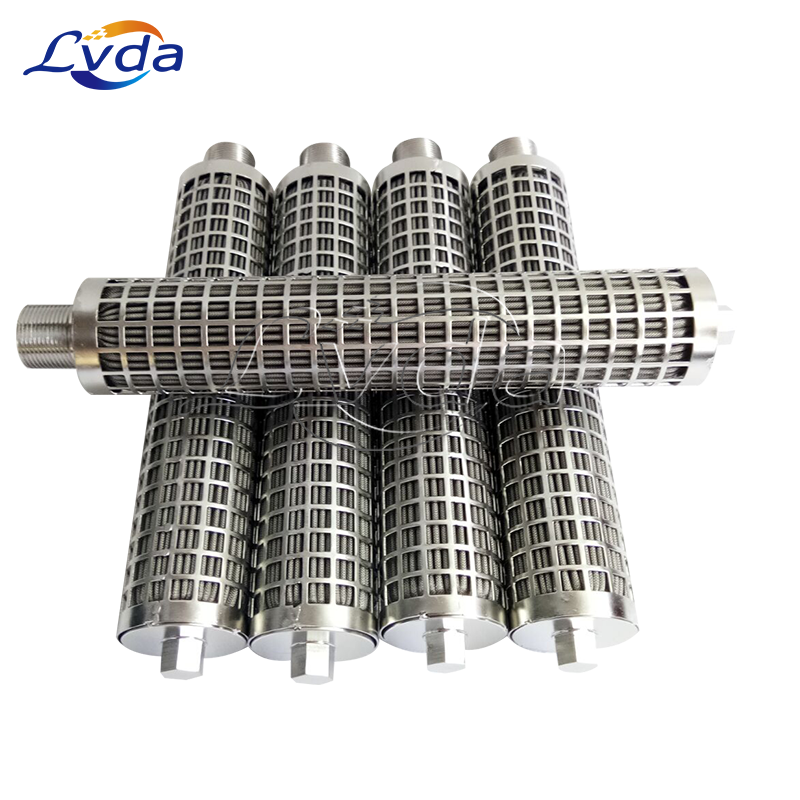 Stainless steel melt filter element