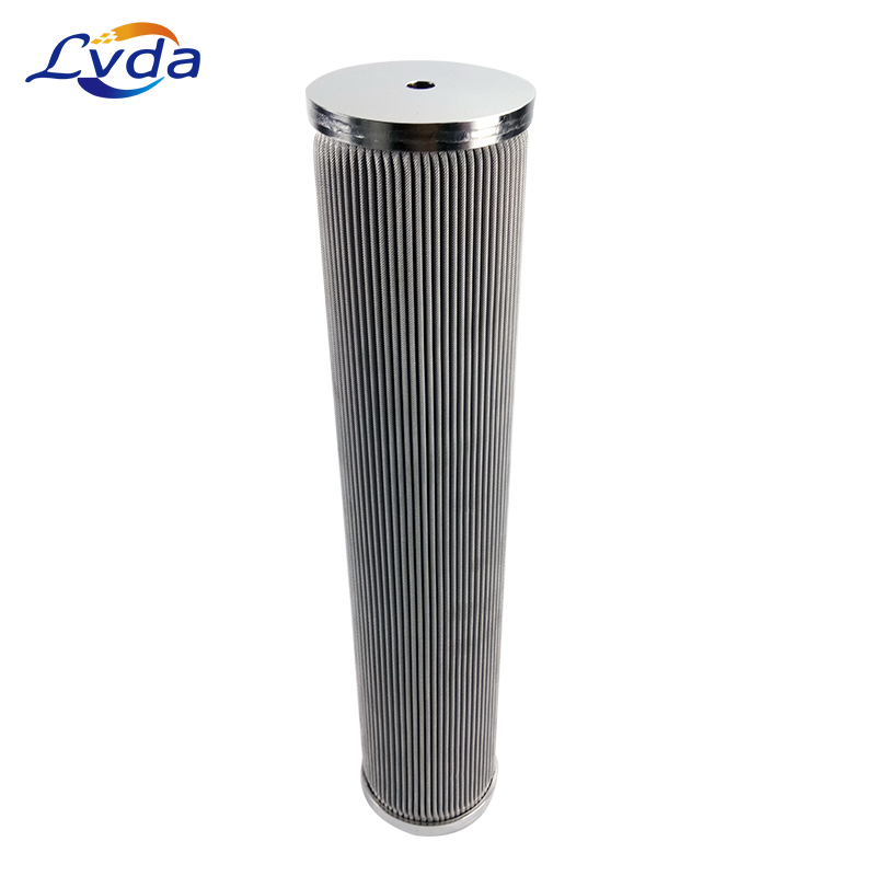 Sintered felt folding wave filter element