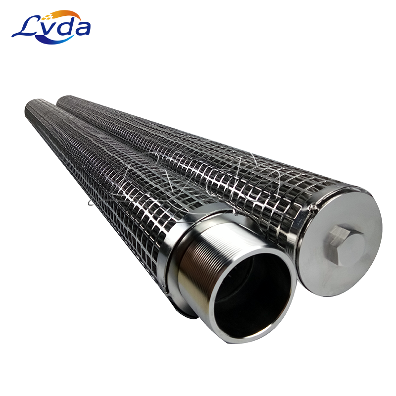 Stainless steel melt filter element