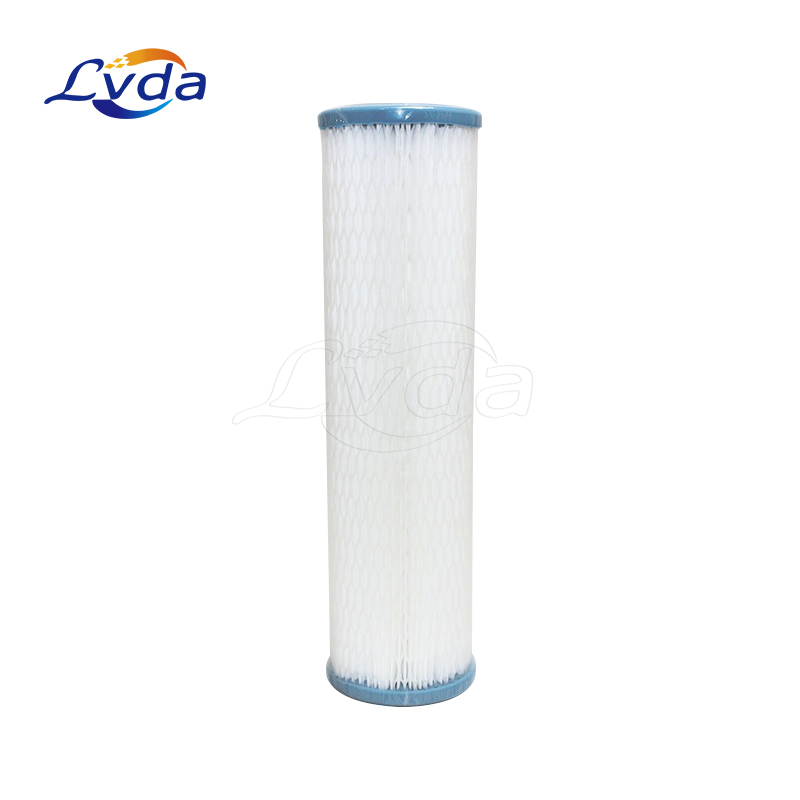 High performance water pleated filter cartridge