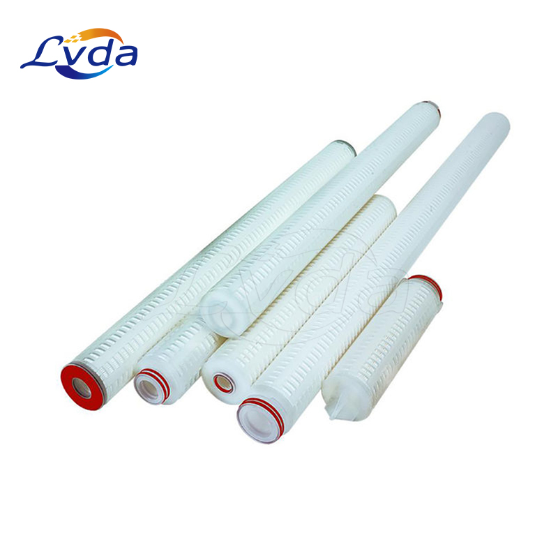 Fiber pleated filter cartridge