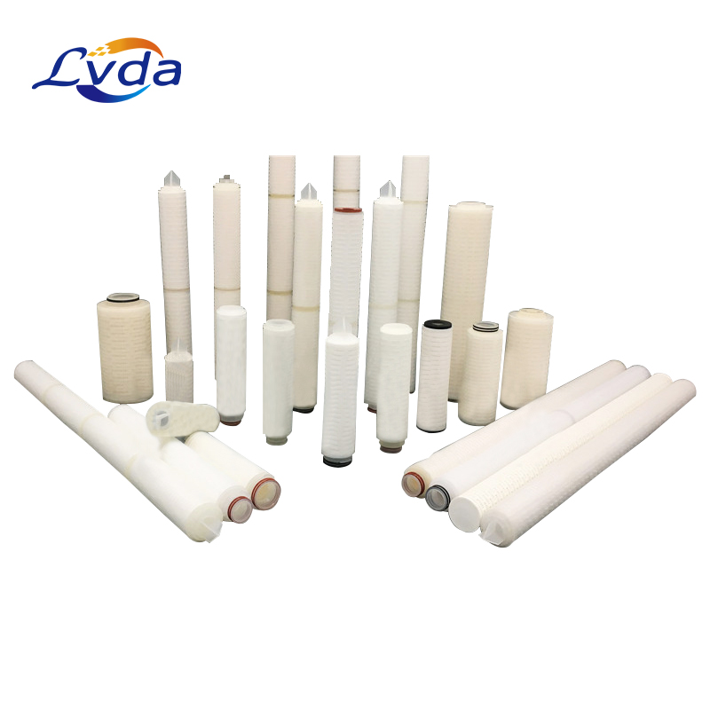 Fiber pleated filter cartridge