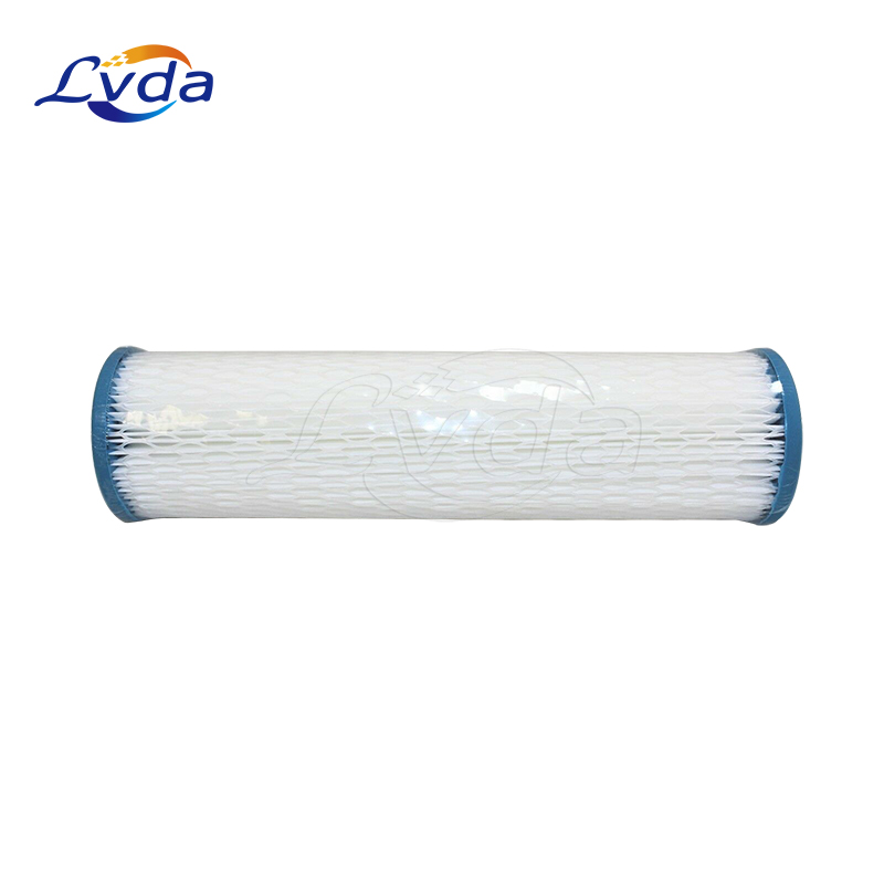 High performance water pleated filter cartridge