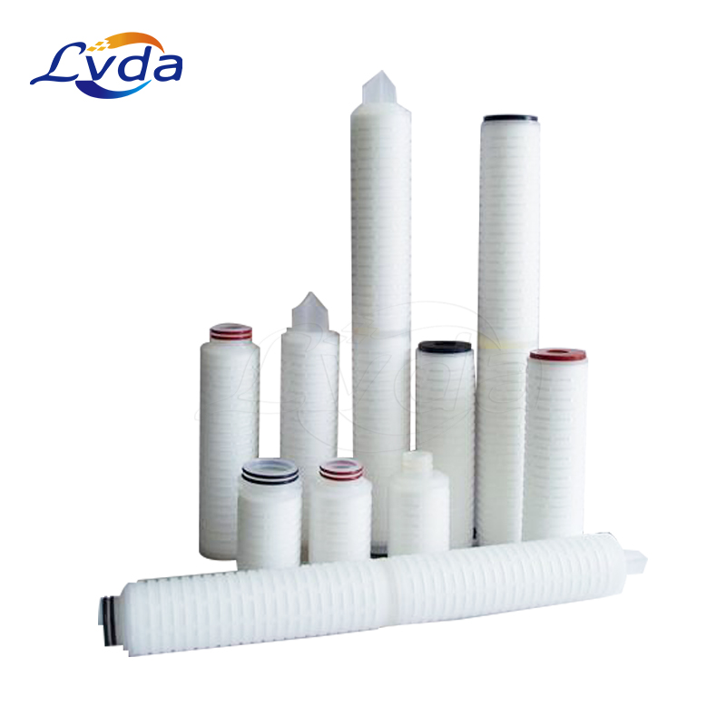 Fiber pleated filter cartridge