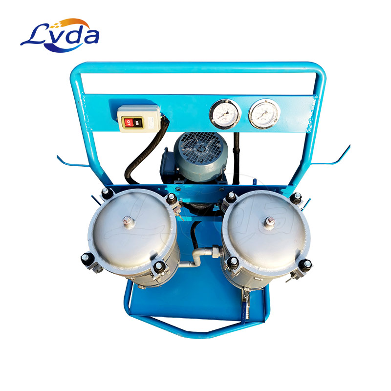 Mobile portable mineral oil filtration system purifier skid
