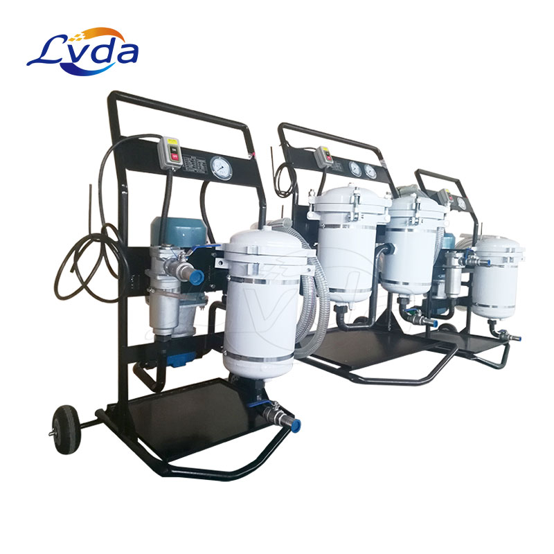 Mobile filter device for hydraulic oil and diesel