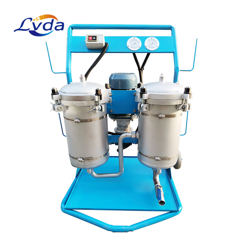 Mobile portable mineral oil filtration system purifier skid