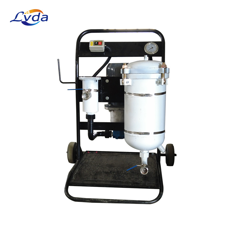 Intelligent compact portable engine oil purification filtration system cart