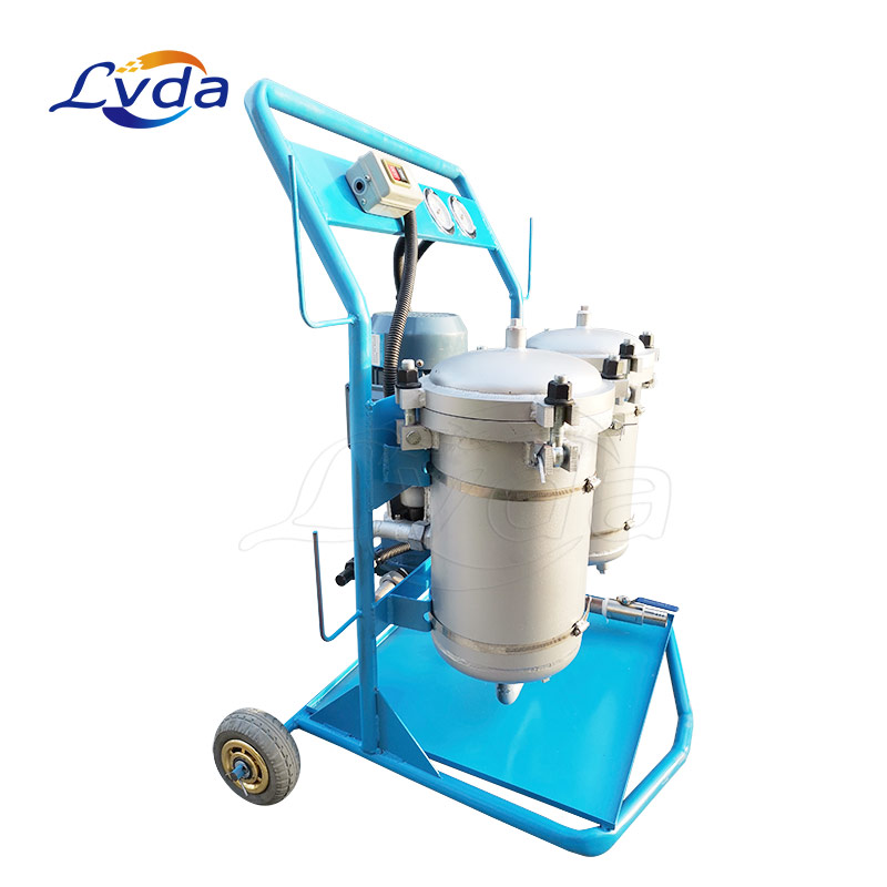 Mineral oil filter mobile compact system trolley
