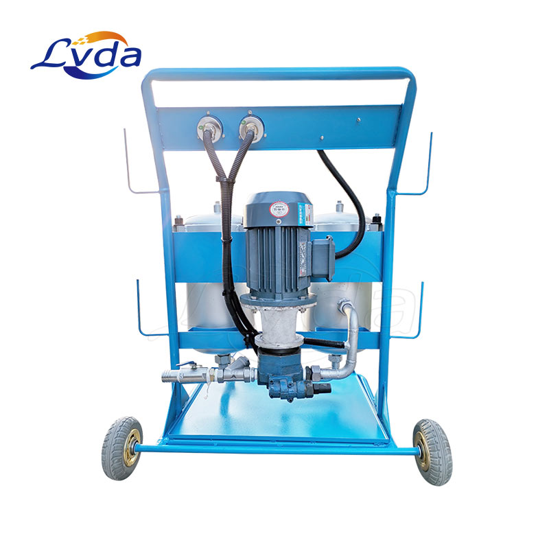 Mobile portable skid for diesel fuel filtration