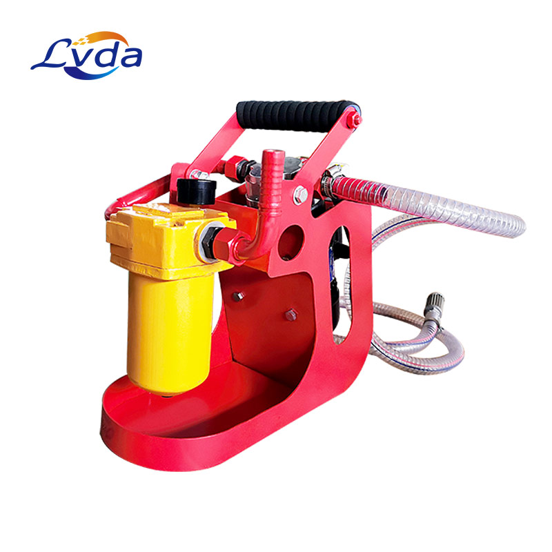Portable oil filter machine oil transfer pump set
