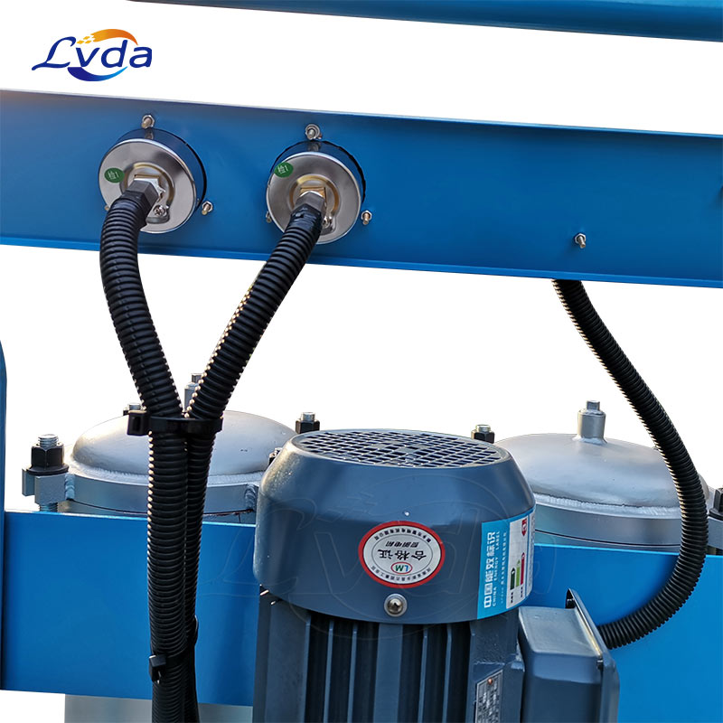 Mobile pneumatic bag oil filter cart