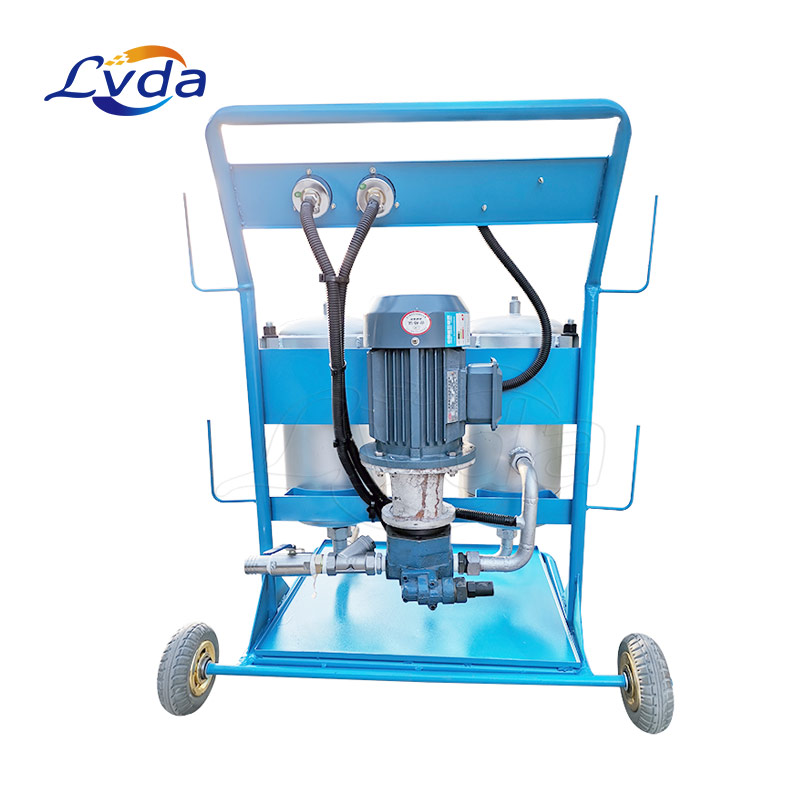 Mobile portable mineral oil filtration system purifier skid