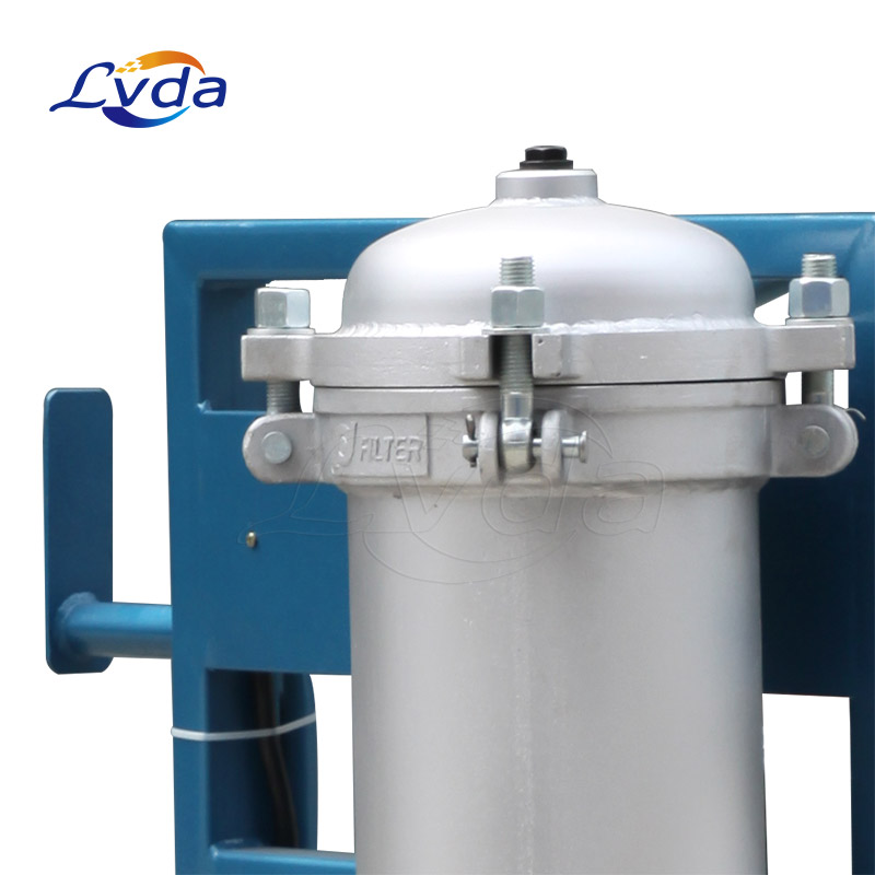 Moveable 3 stage oil filter machine