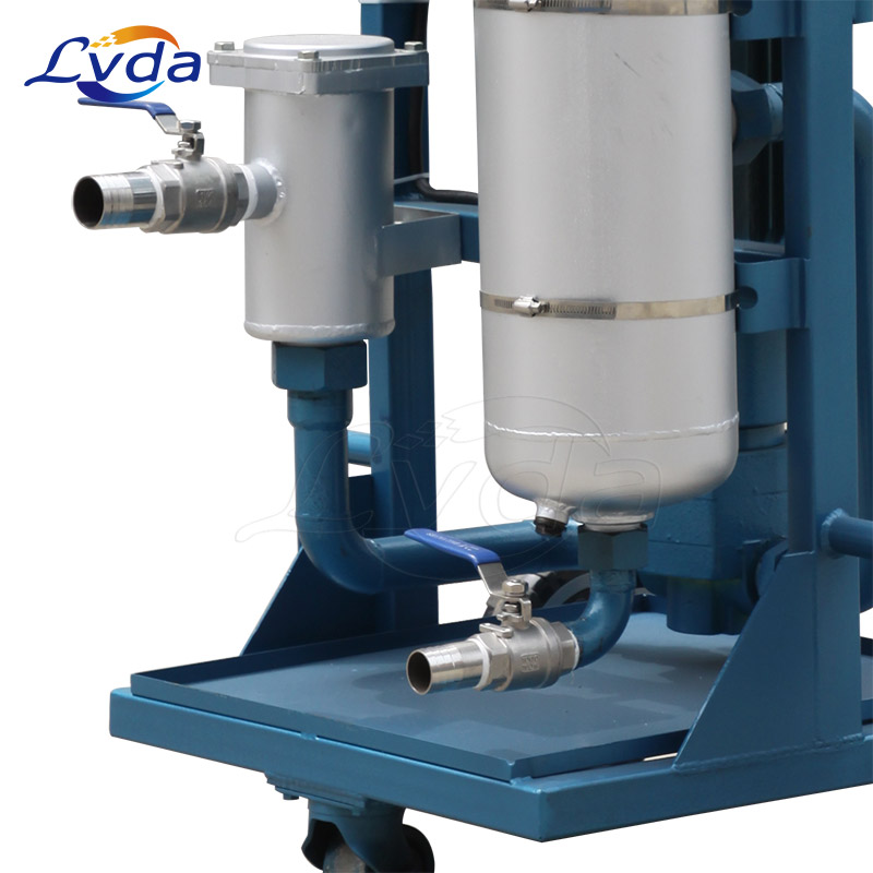 Moveable 3 stage oil filter machine
