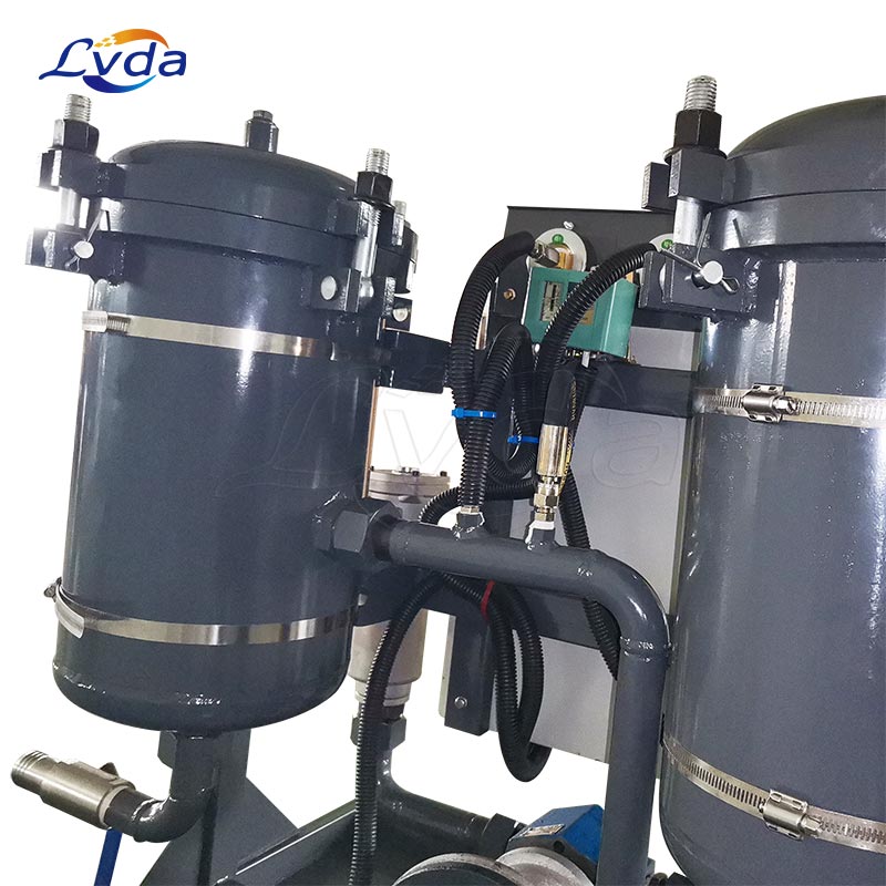 Mobile pneumatic cartridge filtration and purification skid