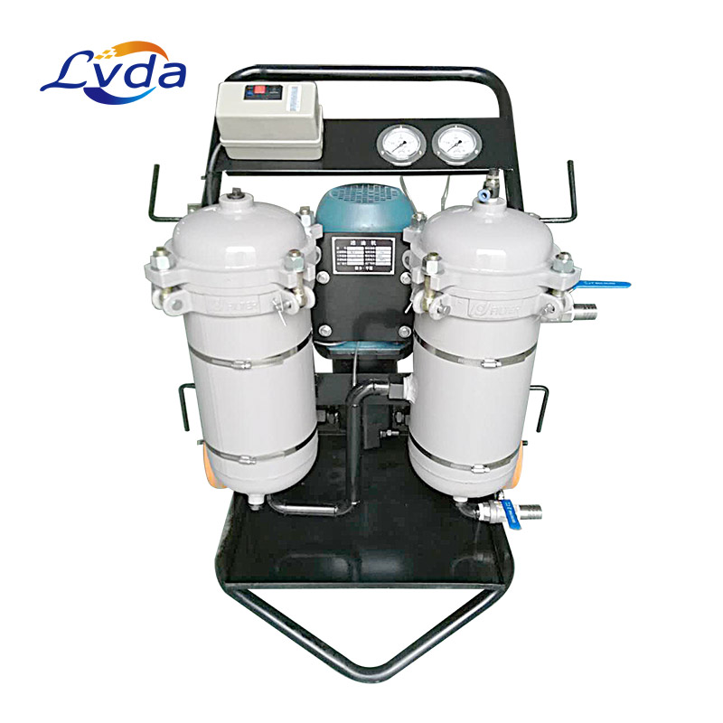 Efficient mobile filter device hydraulic and lubrication systems