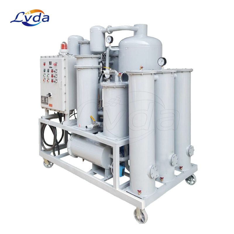 Turbine oil decolorization special oil filter (with oil pan, with acid removal cylinder type)