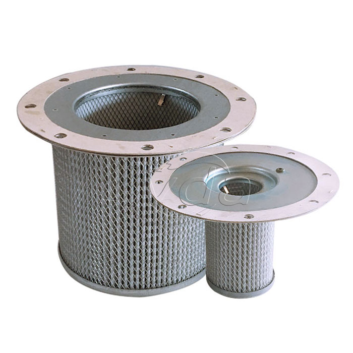 Oil and gas separation filter element