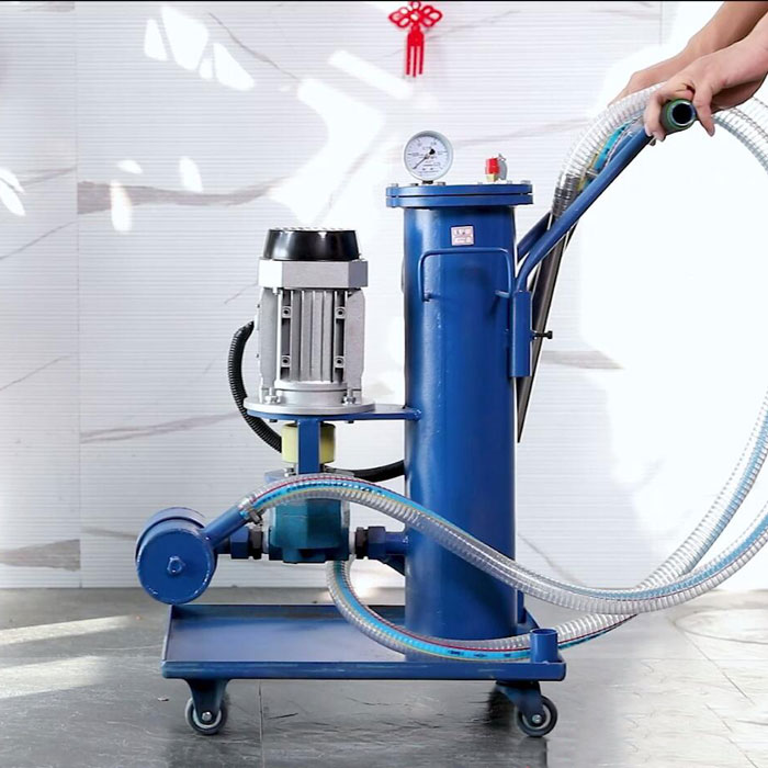 Cart type oil filter machine