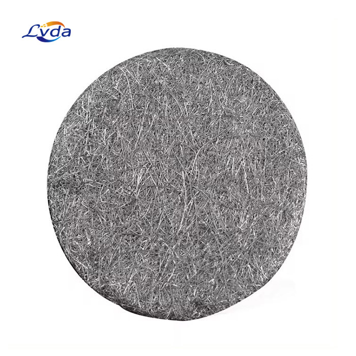 Round Porous Sintered Titanium Fiber Felt Platinum-Coated Titanium Felt For PEM Water Electrolysis