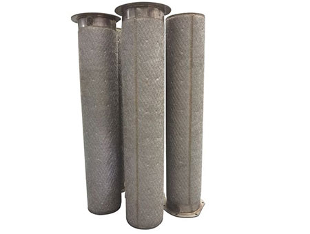 Iron-chromium-aluminum fiber metal sintered felt filter element